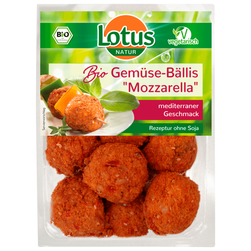 Lotus Bio-Gemüse-Bällis Mozzarella 250g